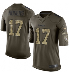 Men's Nike Pittsburgh Steelers #17 Eli Rogers Elite Green Salute to Service NFL Jersey