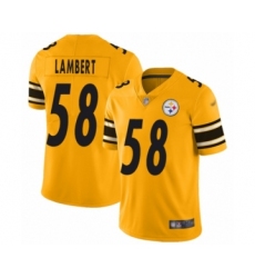 Men's Pittsburgh Steelers #58 Jack Lambert Limited Gold Inverted Legend Football Jersey