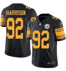 Youth Nike Pittsburgh Steelers #92 James Harrison Limited Black Rush Vapor Untouchable NFL Jersey
