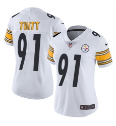 Women's Nike Pittsburgh Steelers #91 Stephon Tuitt White Vapor Untouchable Limited Player NFL Jersey