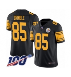 Men's Pittsburgh Steelers #85 Xavier Grimble Limited Black Rush Vapor Untouchable 100th Season Football Jersey