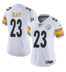 Women's Pittsburgh Steelers #23 Darius Slay White 2025 Vapor Untouchable Limited Football Stitched Jersey(Run Small)