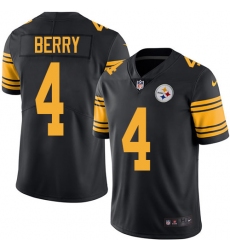 Men's Nike Pittsburgh Steelers #4 Jordan Berry Limited Black Rush Vapor Untouchable NFL Jersey