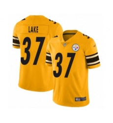 Men's Pittsburgh Steelers #37 Carnell Lake Limited Gold Inverted Legend Football Jersey