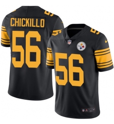 Men's Nike Pittsburgh Steelers #56 Anthony Chickillo Limited Black Rush Vapor Untouchable NFL Jersey