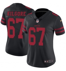 Women's Nike San Francisco 49ers #67 Daniel Kilgore Black Vapor Untouchable Limited Player NFL Jersey