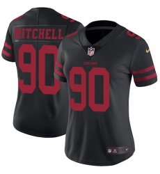 Women's Nike San Francisco 49ers #90 Earl Mitchell Black Vapor Untouchable Limited Player NFL Jersey