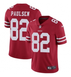 Youth Nike San Francisco 49ers #82 Logan Paulsen Red Team Color Vapor Untouchable Limited Player NFL Jersey