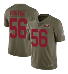 Men's Nike San Francisco 49ers #56 Reuben Foster Limited Olive 2017 Salute to Service NFL Jersey