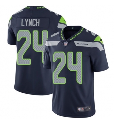 Men's Nike Seattle Seahawks #24 Marshawn Lynch Steel Blue Team Color Vapor Untouchable Limited Player NFL Jersey