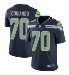 Men's Nike Seattle Seahawks #70 Rees Odhiambo Steel Blue Team Color Vapor Untouchable Limited Player NFL Jersey