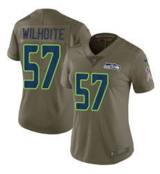 Women's Nike Seattle Seahawks #57 Michael Wilhoite Limited Olive 2017 Salute to Service NFL Jersey