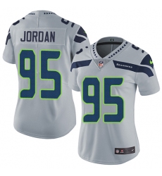 Women's Nike Seattle Seahawks #95 Dion Jordan Grey Alternate Vapor Untouchable Limited Player NFL Jersey