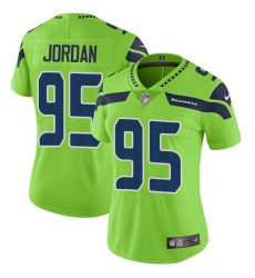 Women's Nike Seattle Seahawks #95 Dion Jordan Limited Green Rush Vapor Untouchable NFL Jersey