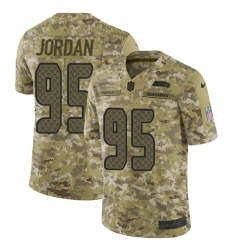 Youth Nike Seattle Seahawks #95 Dion Jordan Limited Camo 2018 Salute to Service NFL Jersey
