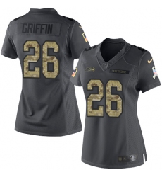 Women's Nike Seattle Seahawks #26 Shaquill Griffin Limited Black 2016 Salute to Service NFL Jersey