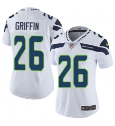 Women's Nike Seattle Seahawks #26 Shaquill Griffin White Vapor Untouchable Limited Player NFL Jersey