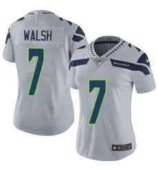 Women's Nike Seattle Seahawks #7 Blair Walsh Grey Alternate Vapor Untouchable Limited Player NFL Jersey