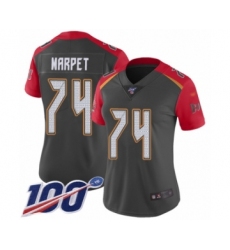 Women's Tampa Bay Buccaneers #74 Ali Marpet Limited Gray Inverted Legend 100th Season Football Jersey