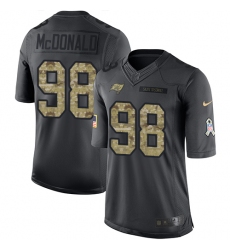 Men's Nike Tampa Bay Buccaneers #98 Clinton McDonald Limited Black 2016 Salute to Service NFL Jersey
