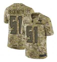 Youth Nike Tampa Bay Buccaneers #51 Kendell Beckwith Limited Camo 2018 Salute to Service NFL Jersey
