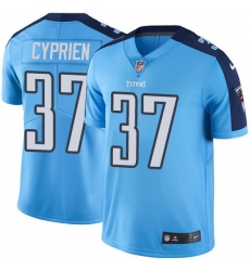 Men's Nike Tennessee Titans #37 Johnathan Cyprien Limited Light Blue Rush Vapor Untouchable NFL Jersey