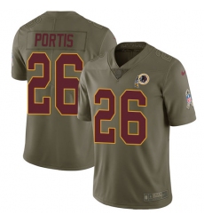 Men's Nike Washington Redskins #26 Clinton Portis Limited Olive 2017 Salute to Service NFL Jersey
