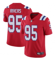 Youth Nike New England Patriots #95 Derek Rivers Red Alternate Vapor Untouchable Limited Player NFL Jersey