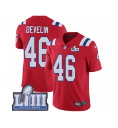 Youth Nike New England Patriots #46 James Develin Red Alternate Vapor Untouchable Limited Player Super Bowl LIII Bound NFL Jersey
