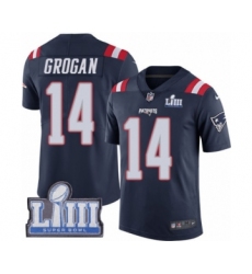 Youth Nike New England Patriots #14 Steve Grogan Limited Navy Blue Rush Vapor Untouchable Super Bowl LIII Bound NFL Jersey