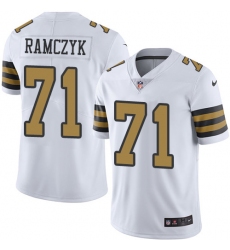 Men's Nike New Orleans Saints #71 Ryan Ramczyk Limited White Rush Vapor Untouchable NFL Jersey