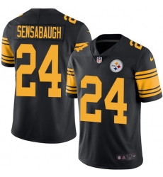 Youth Nike Pittsburgh Steelers #24 Coty Sensabaugh Limited Black Rush Vapor Untouchable NFL Jersey