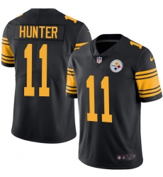 Men's Nike Pittsburgh Steelers #11 Justin Hunter Limited Black Rush Vapor Untouchable NFL Jersey