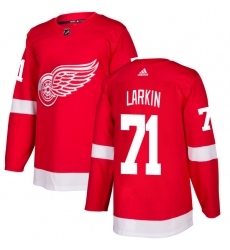 Men's Adidas Detroit Red Wings #71 Dylan Larkin Authentic Red Home NHL Jersey