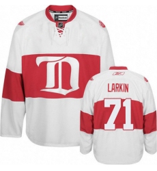 Youth Reebok Detroit Red Wings #71 Dylan Larkin Authentic White Third NHL Jersey
