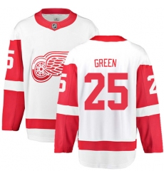 Men's Detroit Red Wings #25 Mike Green Fanatics Branded White Away Breakaway NHL Jersey