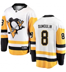 Youth Pittsburgh Penguins #8 Brian Dumoulin Fanatics Branded White Away Breakaway NHL Jersey