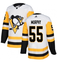 Youth Adidas Pittsburgh Penguins #55 Larry Murphy Authentic White Away NHL Jersey
