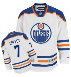 Men's Reebok Edmonton Oilers #7 Paul Coffey Authentic White Away NHL Jersey
