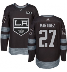 Men's Adidas Los Angeles Kings #27 Alec Martinez Authentic Black 1917-2017 100th Anniversary NHL Jersey
