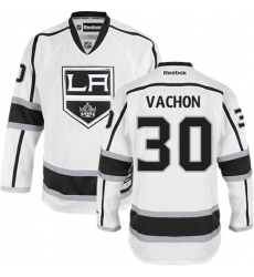 Women's Reebok Los Angeles Kings #30 Rogie Vachon Authentic White Away NHL Jersey