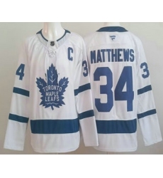 Men's Toronto Maple Leafs #34 Auston Matthews White Authentitc Jersey