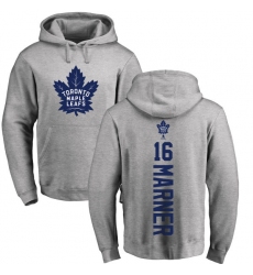NHL Adidas Toronto Maple Leafs #16 Mitchell Marner Ash Backer Pullover Hoodie