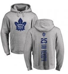 NHL Adidas Toronto Maple Leafs #25 James Van Riemsdyk Ash Backer Pullover Hoodie