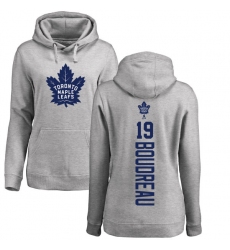 NHL Women's Adidas Toronto Maple Leafs #19 Bruce Boudreau Ash Backer Pullover Hoodie