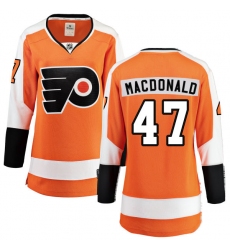 Women's Philadelphia Flyers #47 Andrew MacDonald Fanatics Branded Orange Home Breakaway NHL Jersey