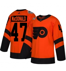 Youth Adidas Philadelphia Flyers #47 Andrew MacDonald Orange Authentic 2019 Stadium Series Stitched NHL Jersey