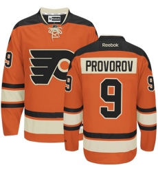 Men's Reebok Philadelphia Flyers #9 Ivan Provorov Authentic Orange New Third NHL Jersey