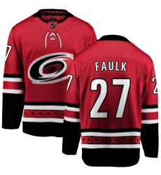 Men's Carolina Hurricanes #27 Justin Faulk Fanatics Branded Red Home Breakaway NHL Jersey