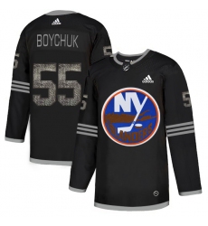 Men's Adidas New York Islanders #55 Johnny Boychuk Black Authentic Classic Stitched NHL Jersey